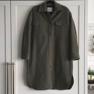Wilfred Free Ganna long jacket in olive green